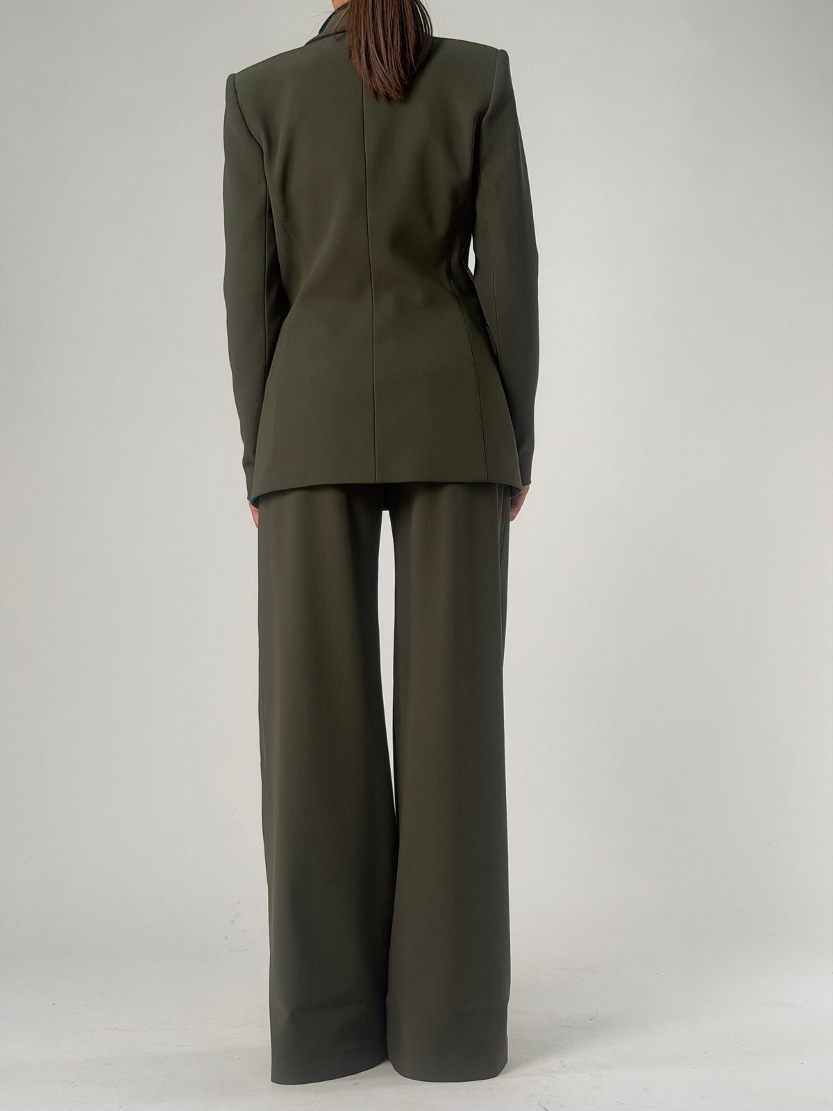 Pantalone palazzo con pences  in viscosa elasticizzata