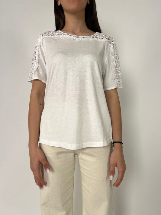 T-shirt mm in pizzo