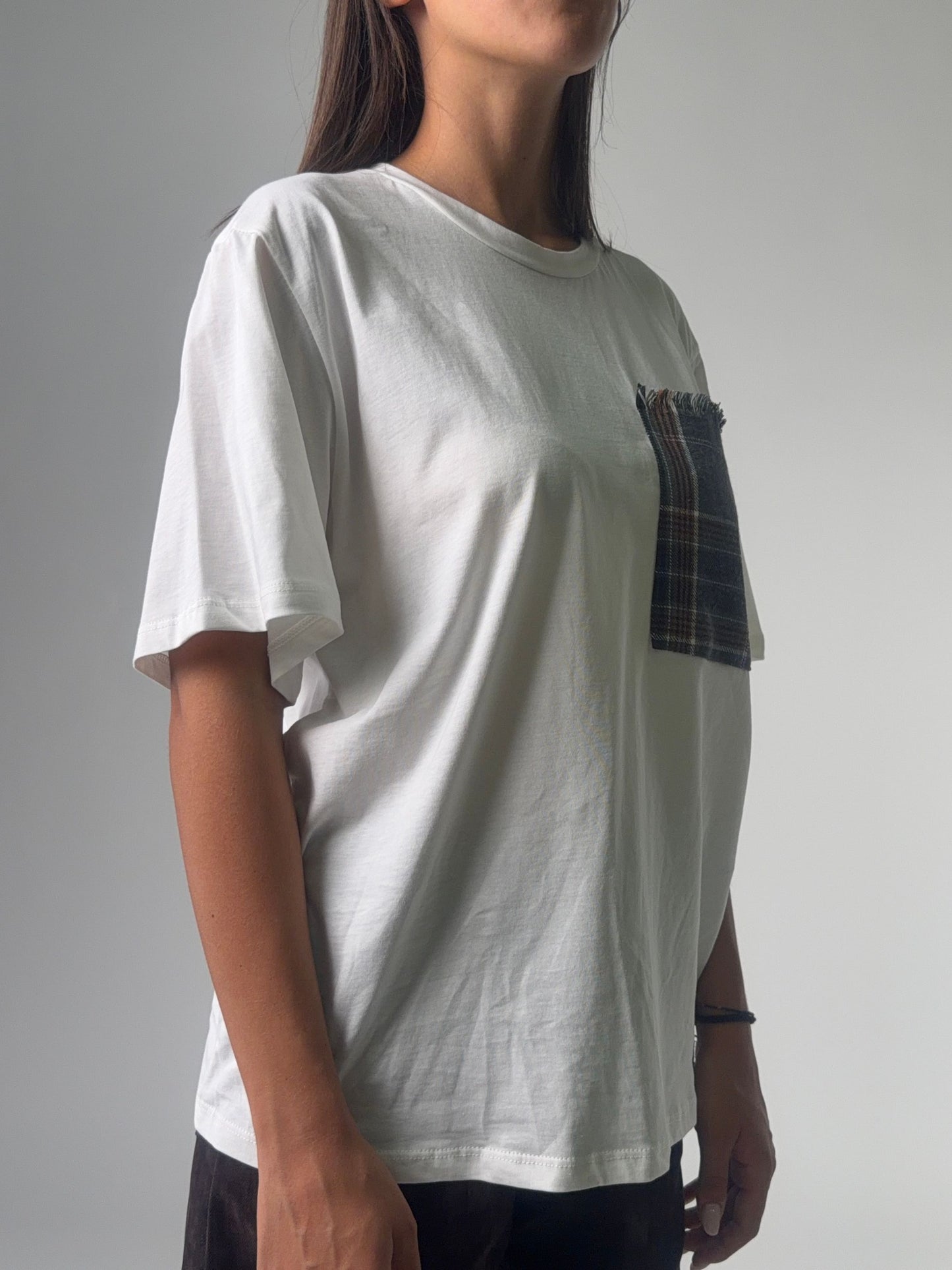 T-shirt mm taschino a scacchi