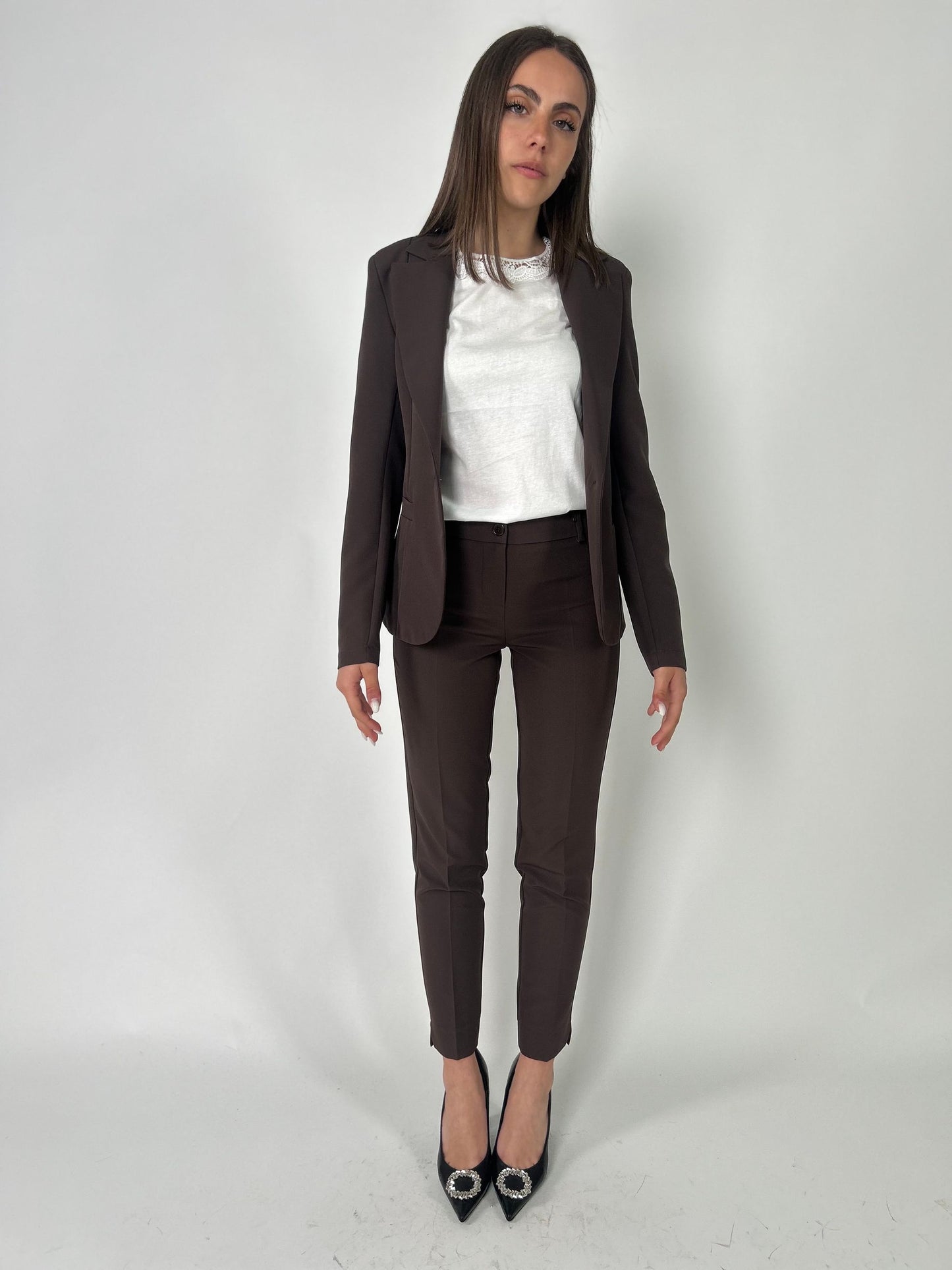 Giacca un bottone modello slim