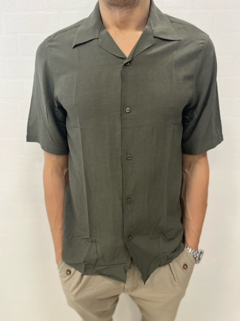 Philotinto camicia viscosa lino MILITARE