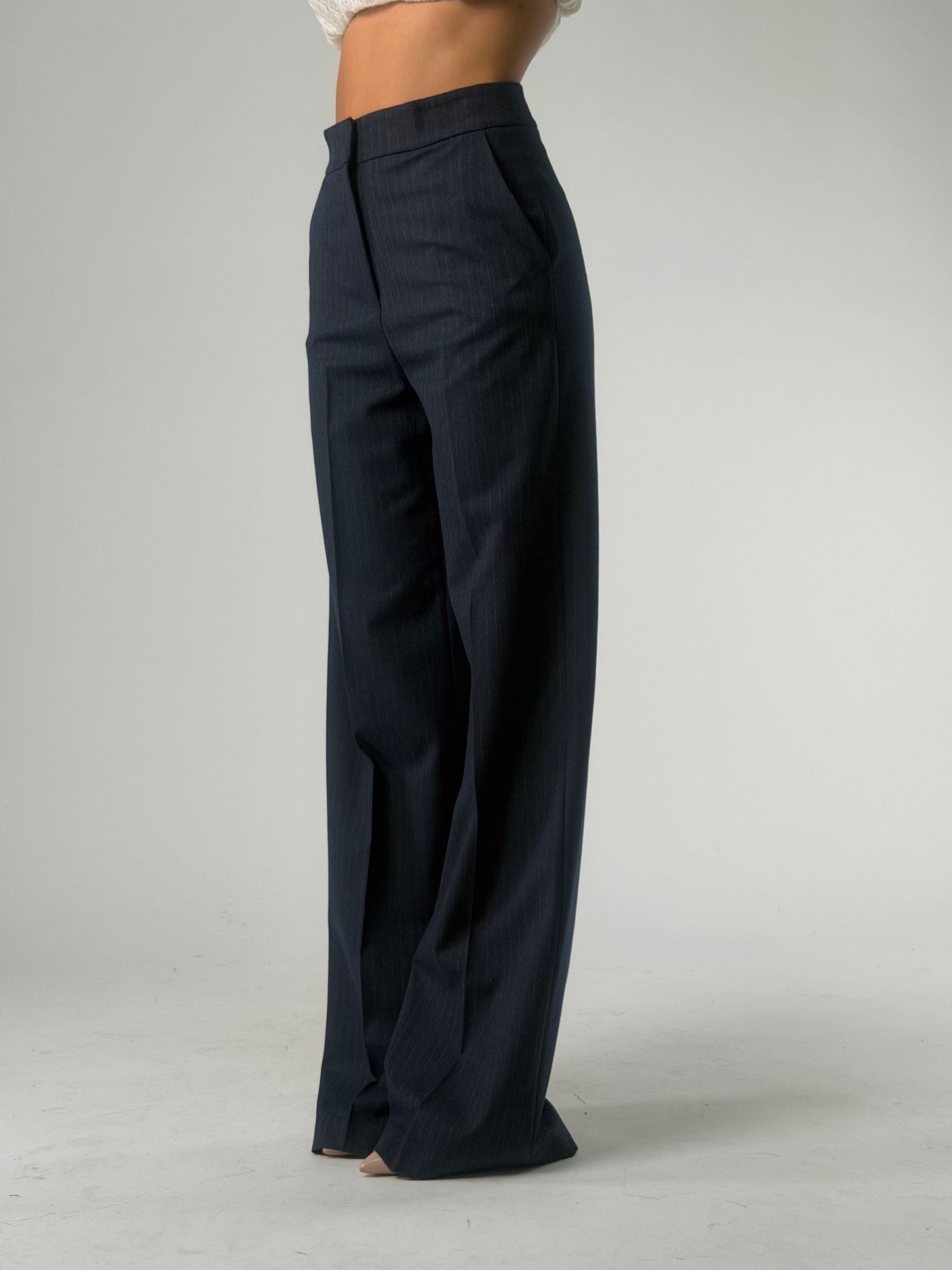 Pantalone palazzo gessato