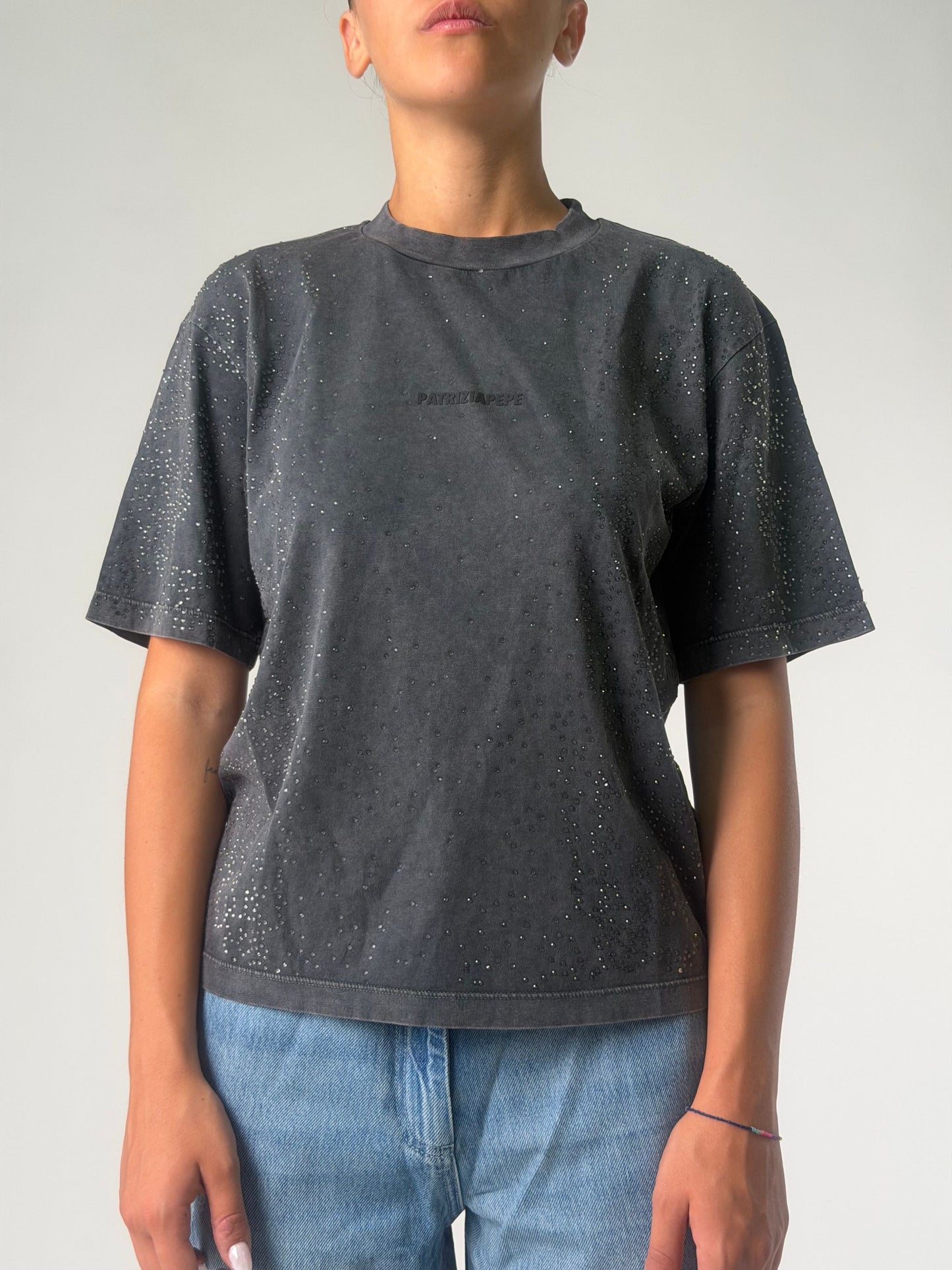 T-shirt mm girocollo con punti luce