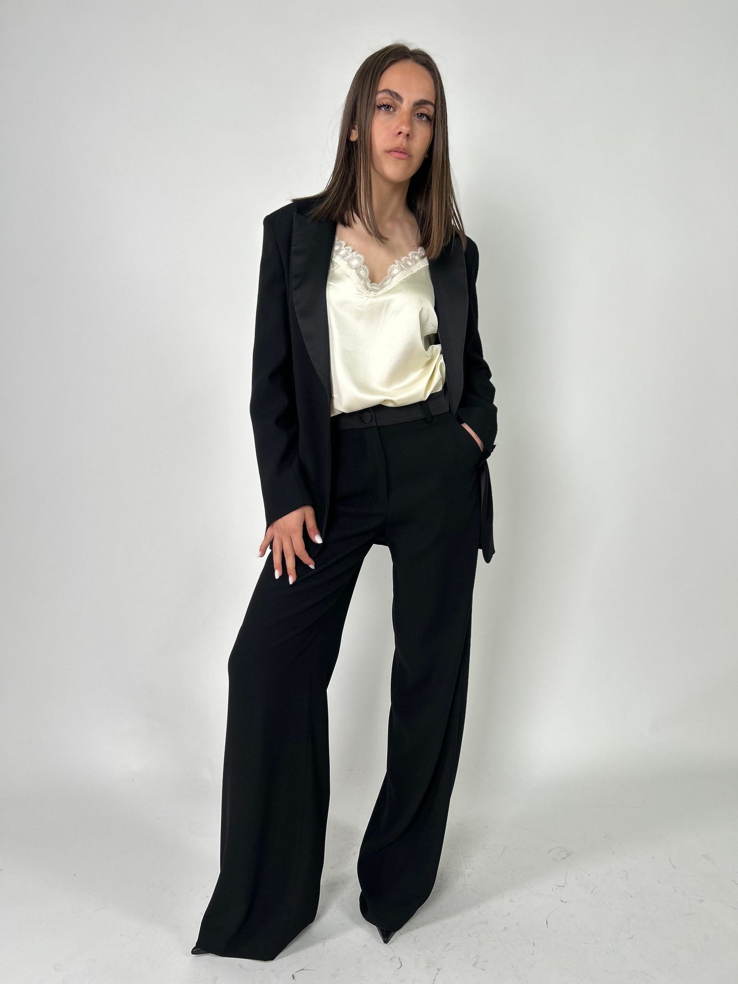 Pantalone palazzo dal tessuto fluido