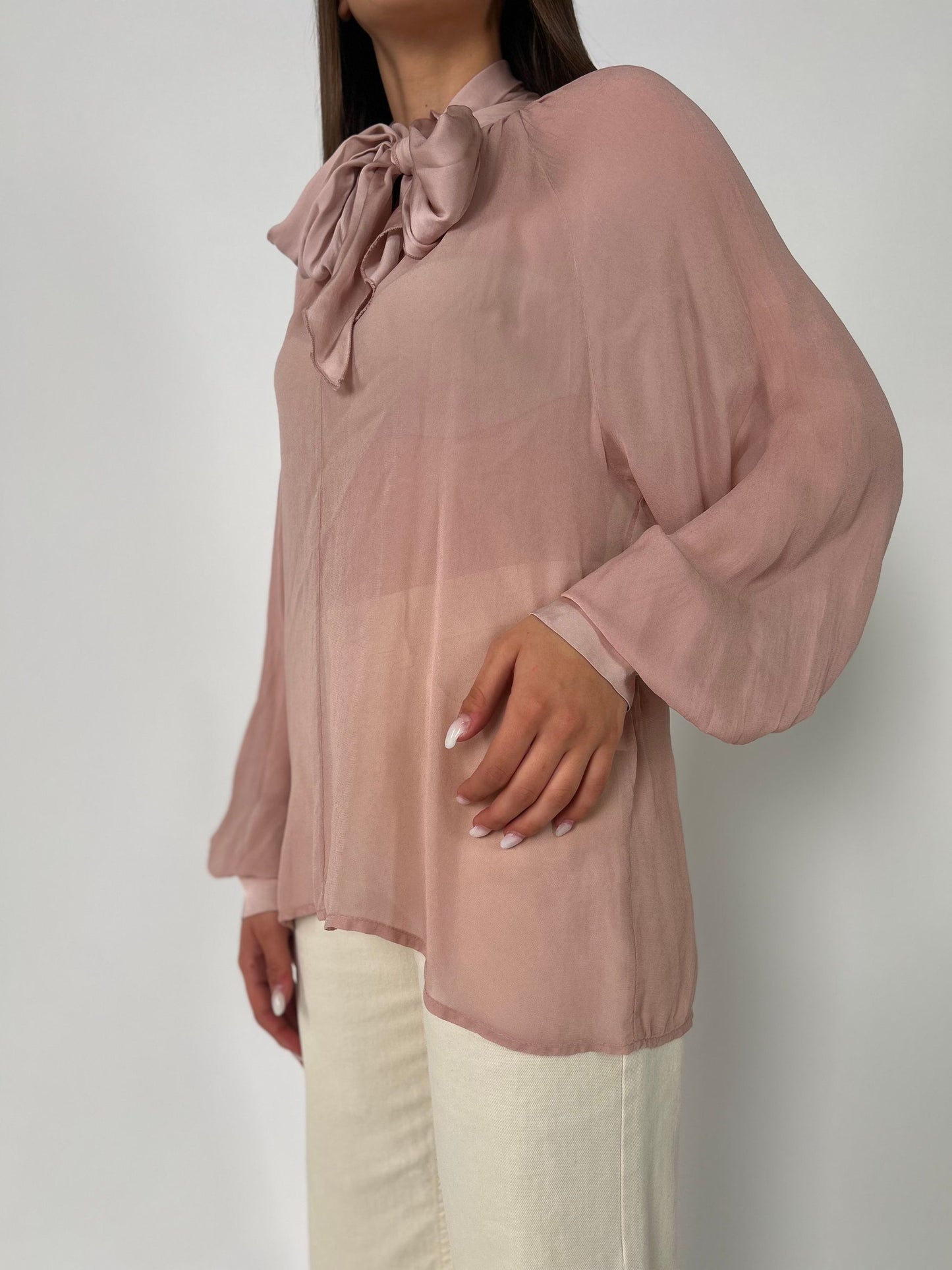 Blusa ml in Viscosa con scollo V