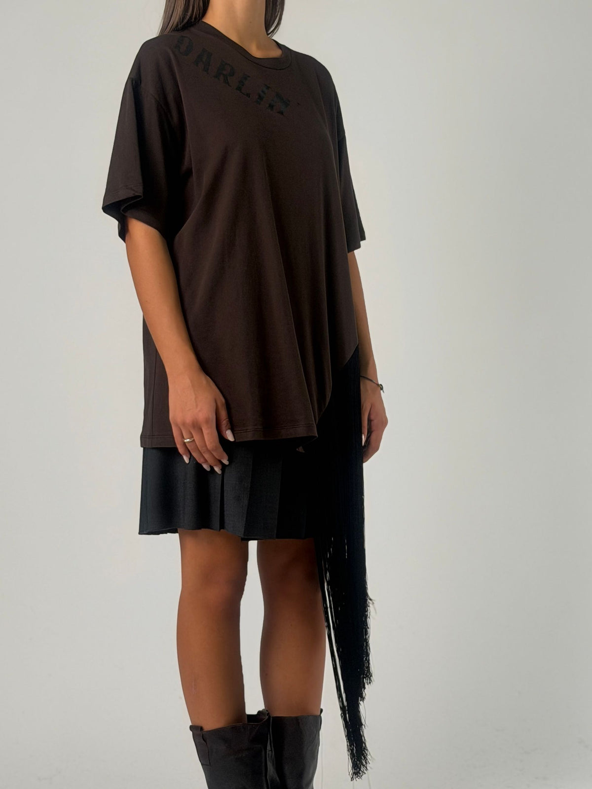 T-shirt mm con frangia laterale