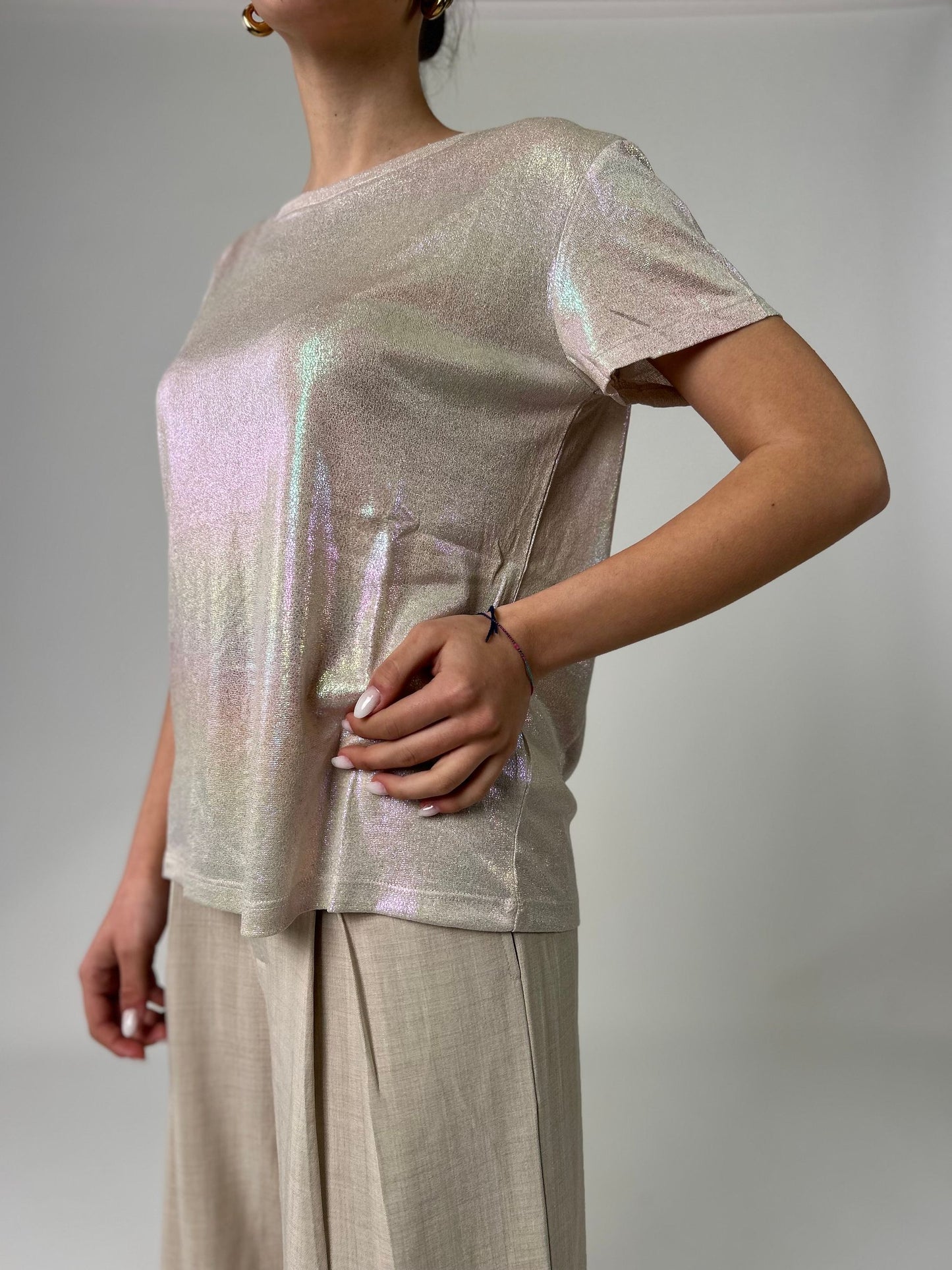 T-shirt mm con laminatura colorata