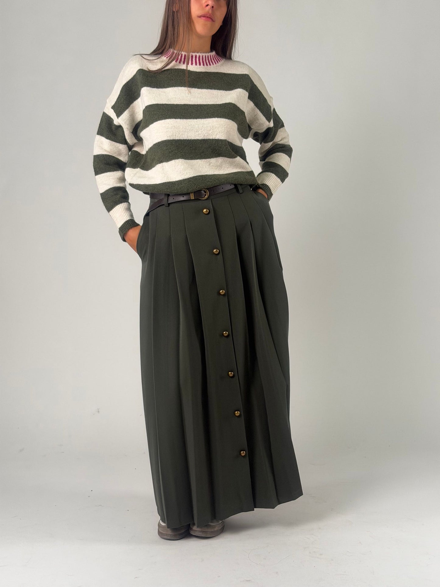 Maglia girocollo a righe