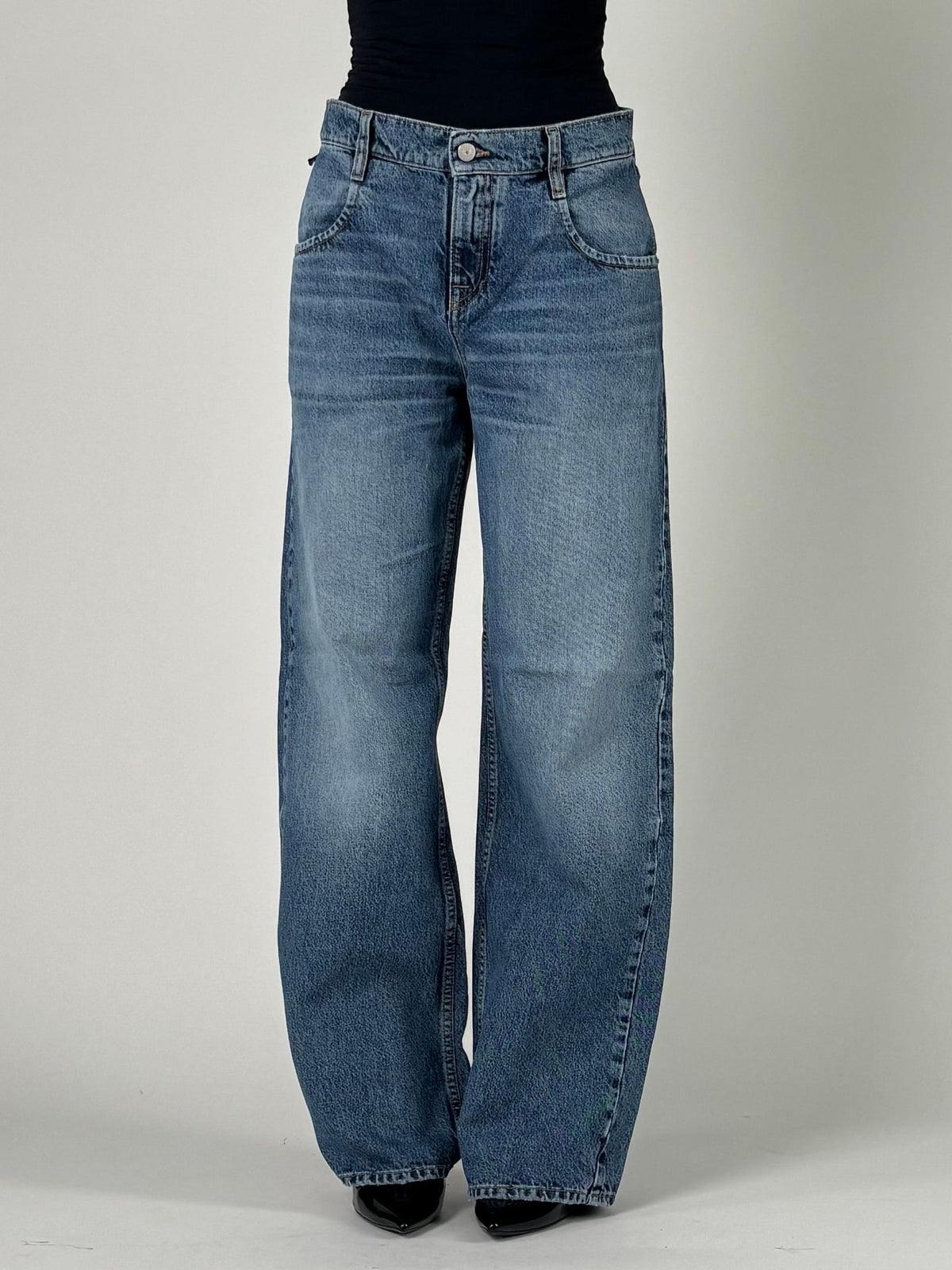 Jeans palazzo vita bassa