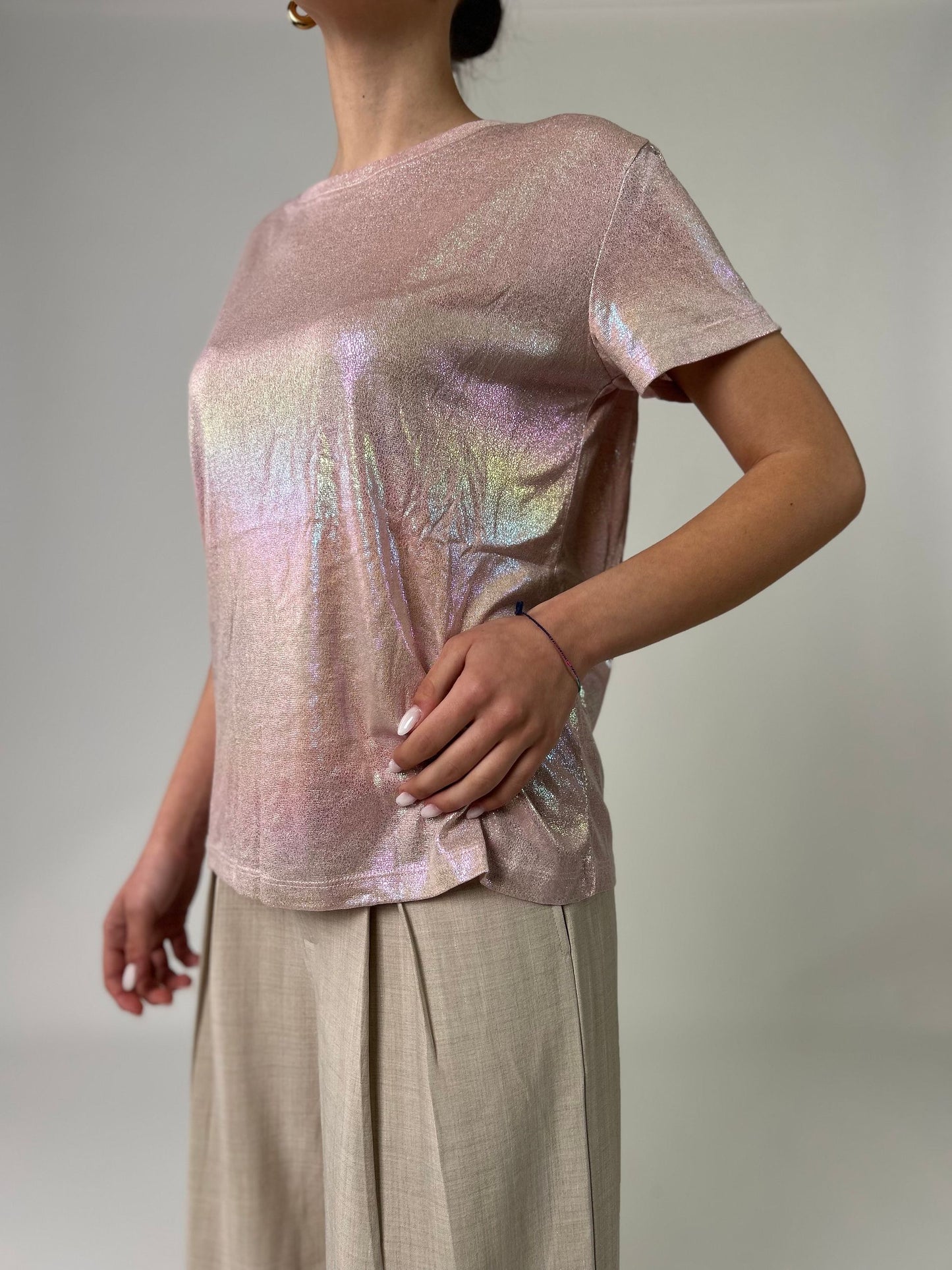 T-shirt mm con laminatura colorata