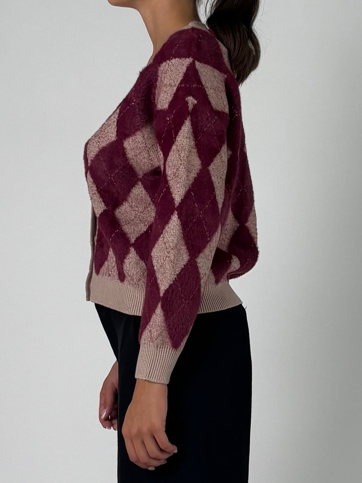Cardigan a rombi