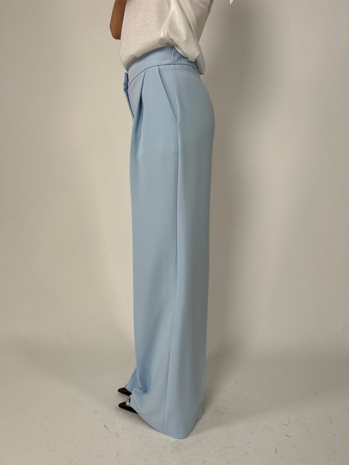 Pantalone palazzo con pences