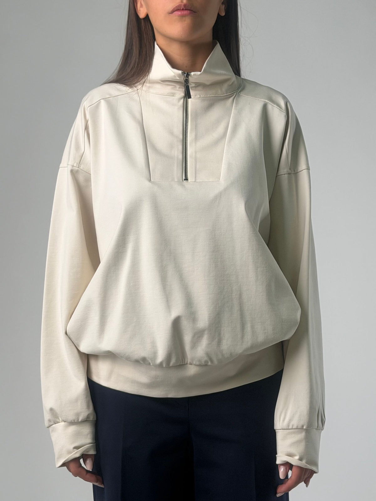 Felpa collo zip