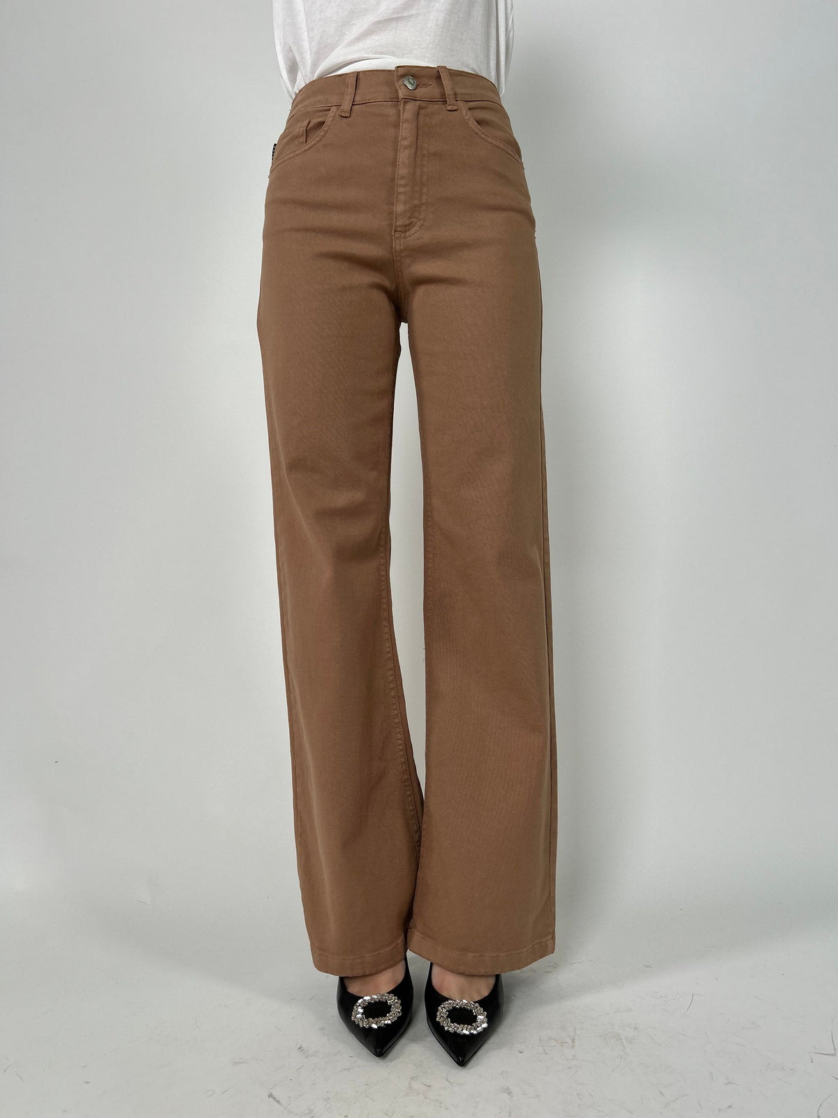 Pantalone cinque tasche a palazzo