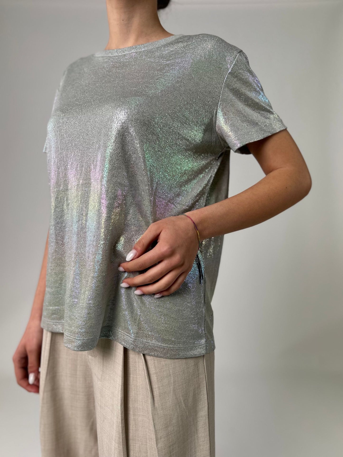 T-shirt mm con laminatura colorata