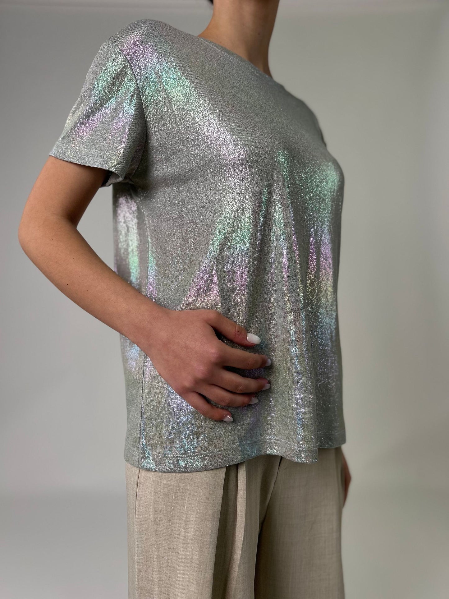 T-shirt mm con laminatura colorata