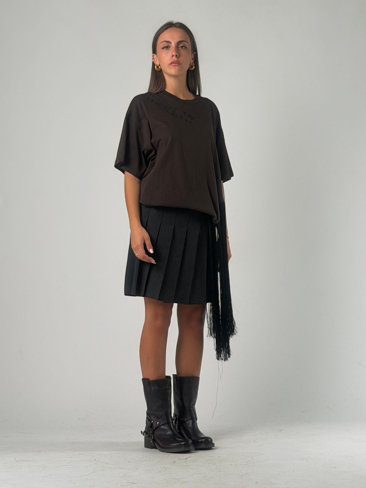 T-shirt mm con frangia laterale
