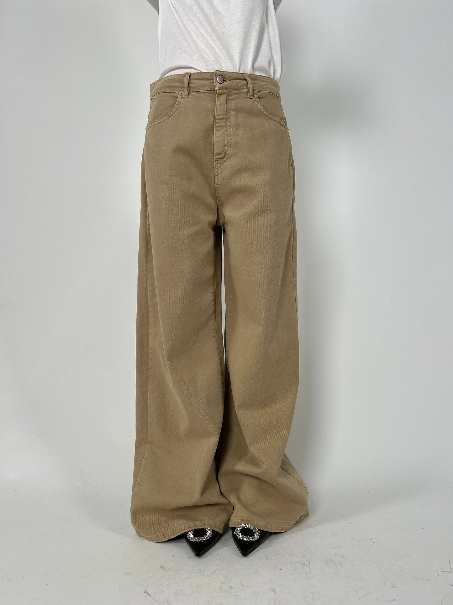 Pantalone a palazzo in cotone