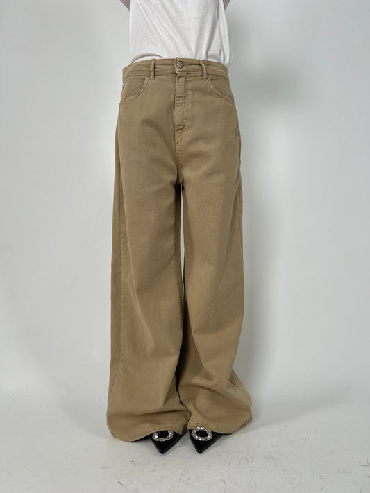 Pantalone a palazzo in cotone