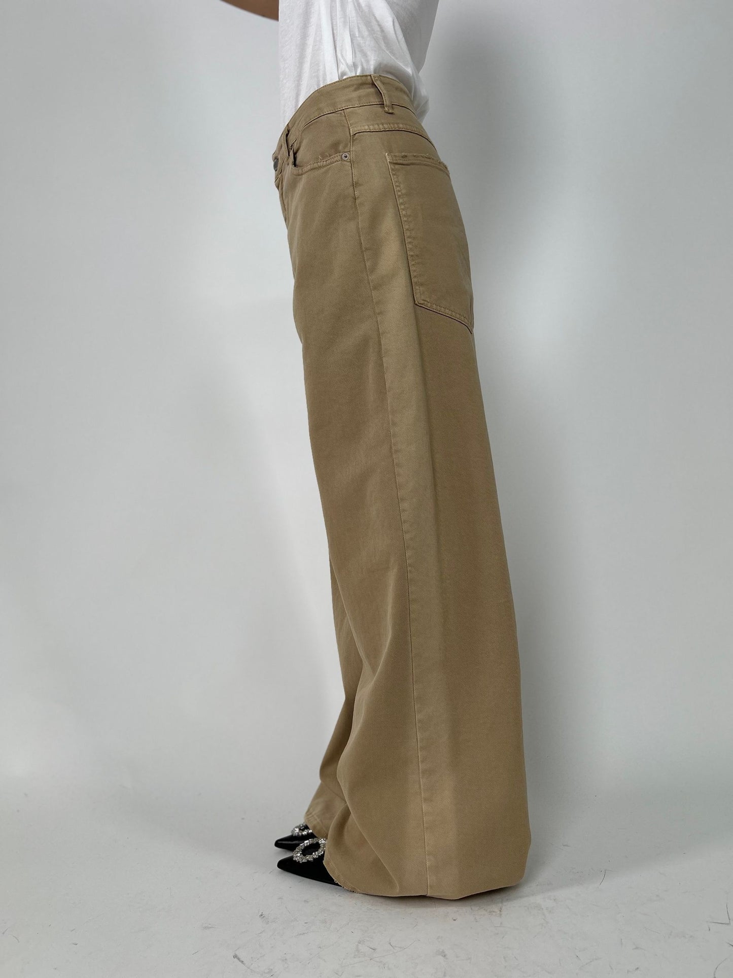 Pantalone a palazzo in cotone