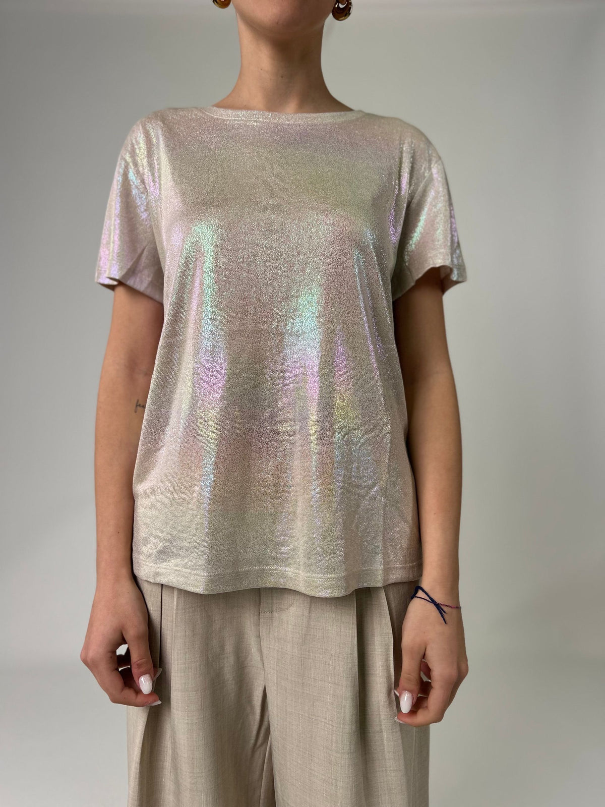 T-shirt mm con laminatura colorata