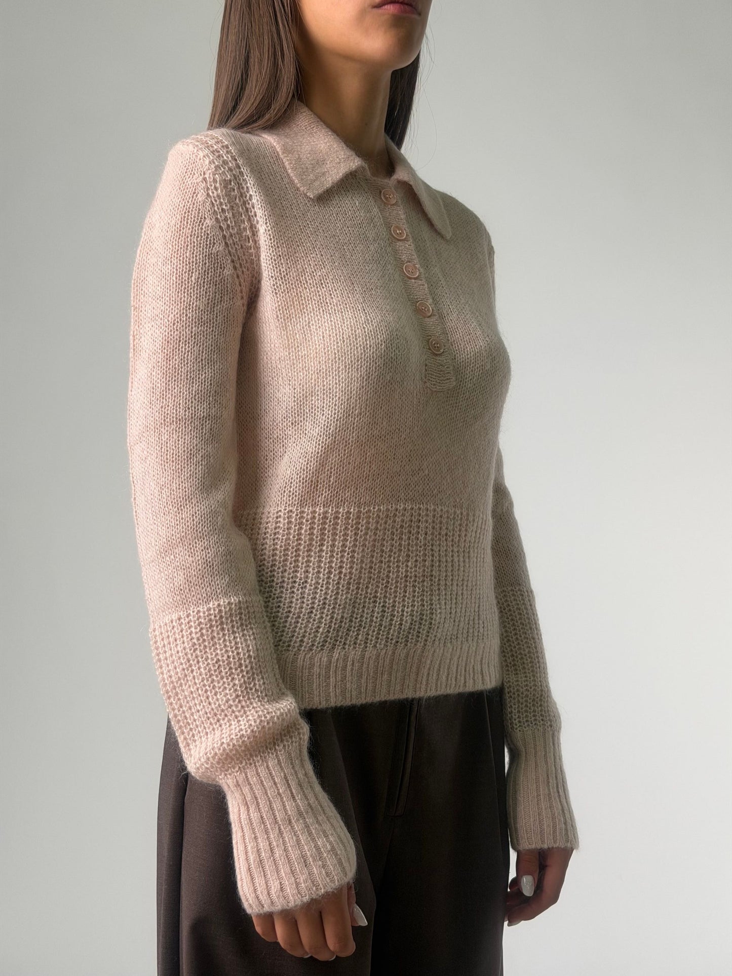 Maglia polo mm in lana